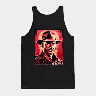 Mr. Indiana Jones - Linocut III Tank Top